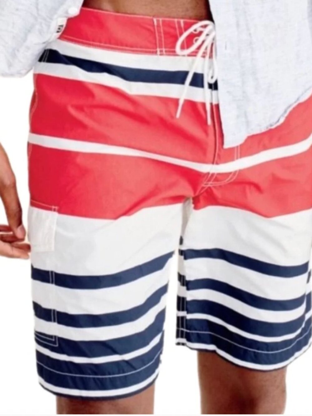 Vintage J.Crew Swim Trunks Men’s 31 Khaki Coastal Prep Y2K Beach Shorts